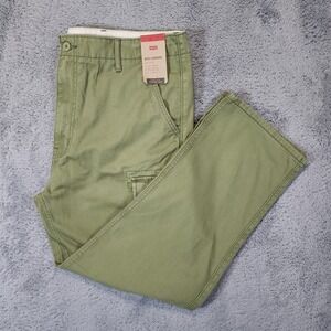 NEW Levis Ace Cargo Pants Men 38x30 Olive Green Military Utility Outdoors Cotton